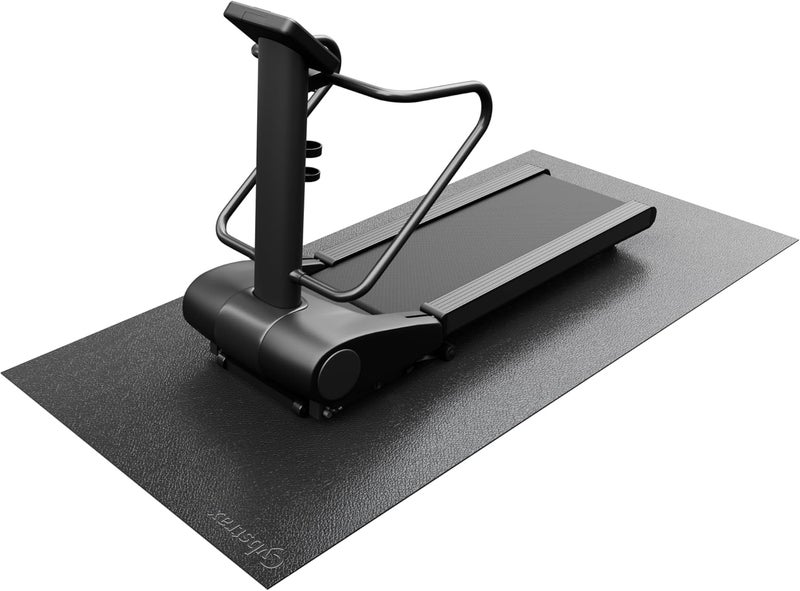 Cybstrax Treadmill Mat, Bike Trainer Mat for Stationary Spin Bike, 96" x 48" Non Slip Exercise Equipment Mat for Bike, Treadmill, Elliptical, Yoga - Workout Floor Protector for Carpet Or Hardwood - Image 1
